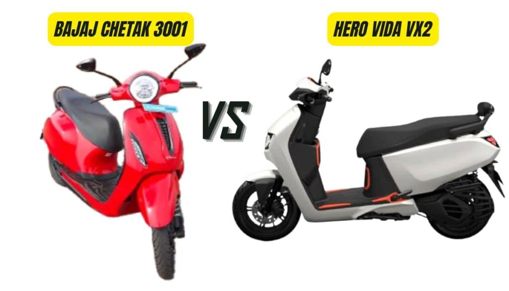 Bajaj Chetak 3001 Vs Hero Vida VX2 plus